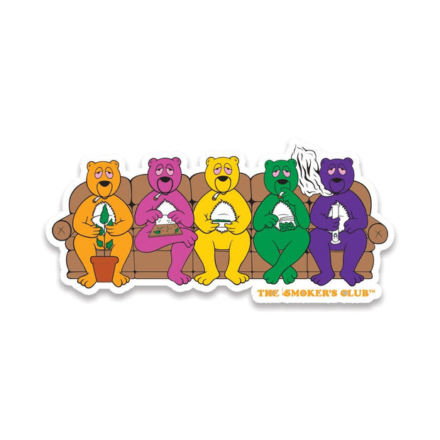 Smoking Bears Sticker - The Smoker's Club